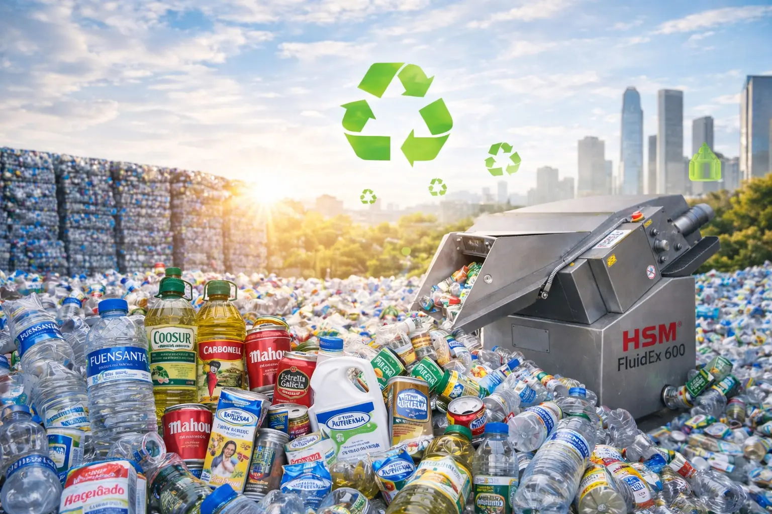 Impulsa un futuro sostenible con el reciclaje de plástico Envases, botellas, garrafas y latas de plástico para reciclar