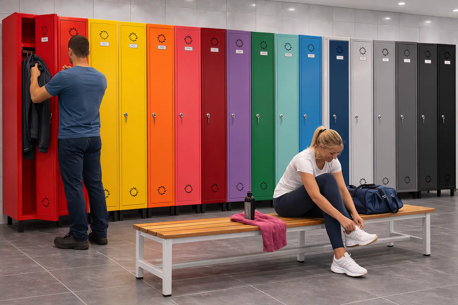 Personaliza cada taquilla de un color Taquillas de 1 puerta pintadas en varios colores